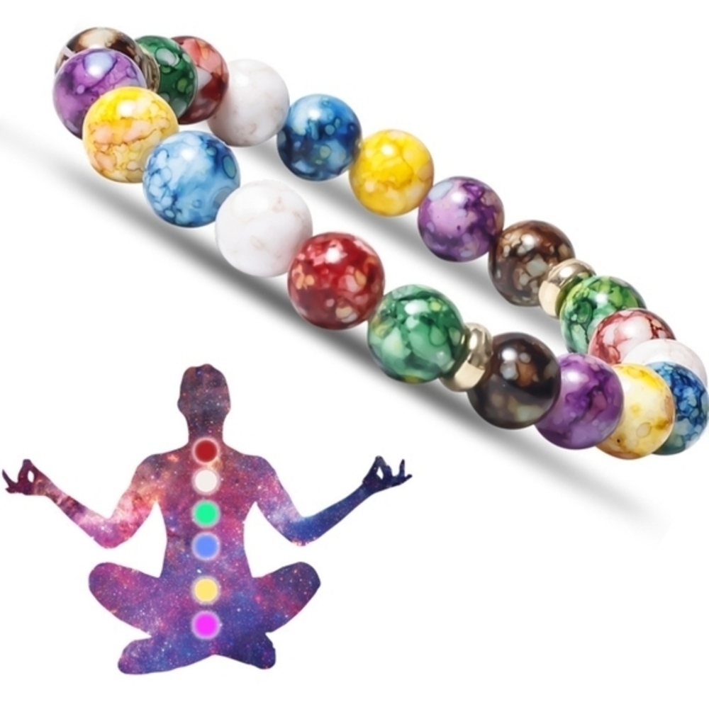7 Chakras Crystal and‎ Healing Stones Bracelets, Crystal Bracelet, Yoga Bracelet